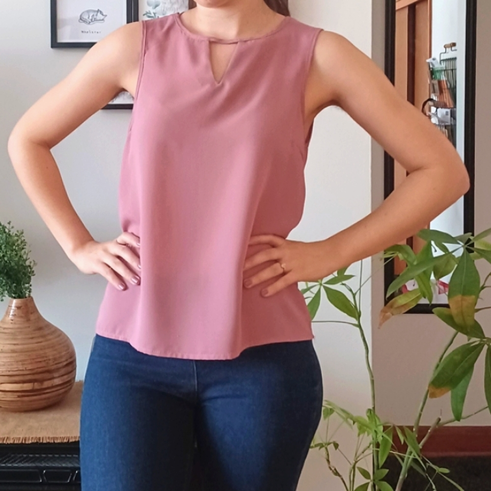 Dusty Rose Vero Moda Tank Top Blouse